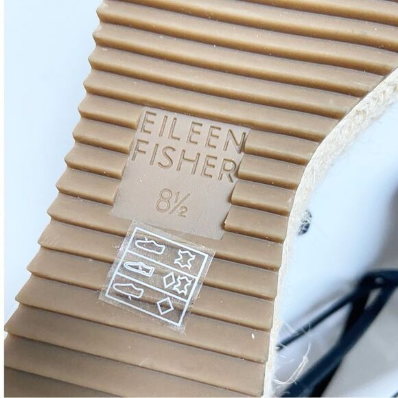 Eileen Fisher Wanda Tumbled Nubuck Espadrille Wedge Sandals size 8.5 - Picture 9 of 9